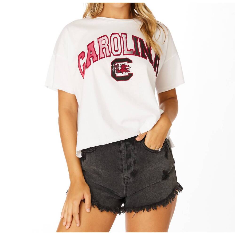 NEW STEWART SIMMONS carolina boxy tee in white
